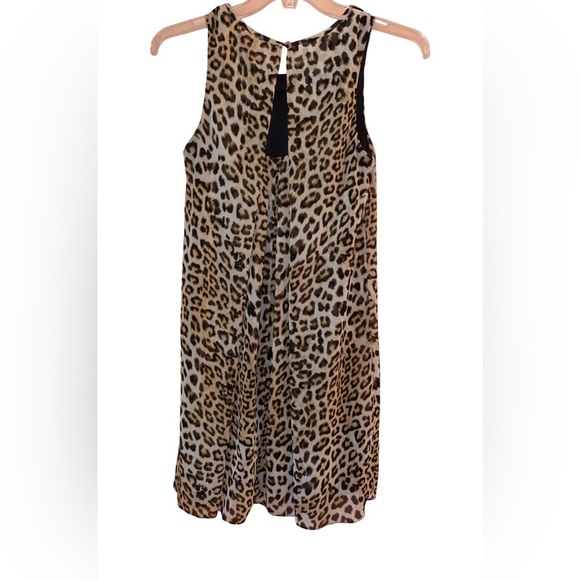 JBS Sleeveless Midi Dress Leopard Print Black Gold Tan NWOT in Size 8 - Picture 4 of 7